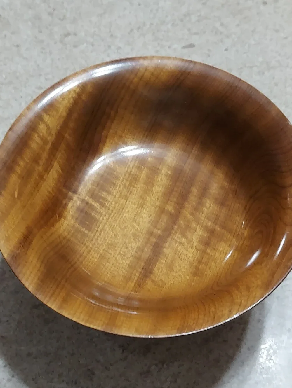 Myrtlewood Pedestal Bowl - Warm Brown Finish